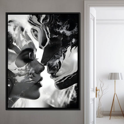 Luminous Liquid Kisses Canvas Wall Art