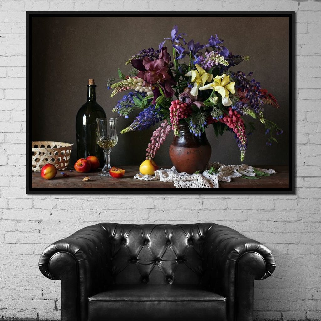 Lupines & Irises Canvas Wall Art