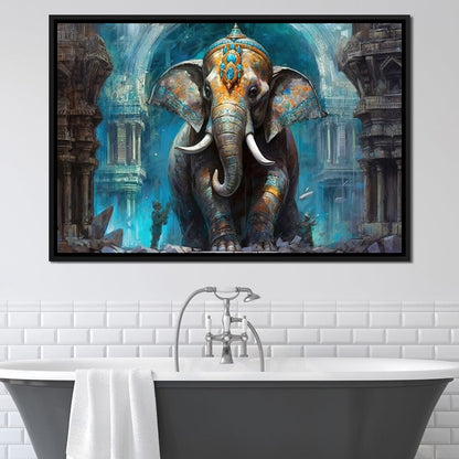 Hindu Temple Guardian Canvas Wall Art