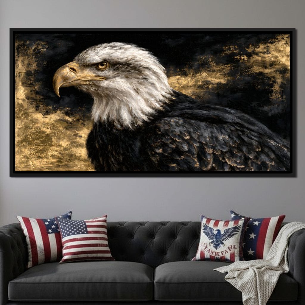 Sovereign Spirit Of The Golden Skies Canvas Wall Art