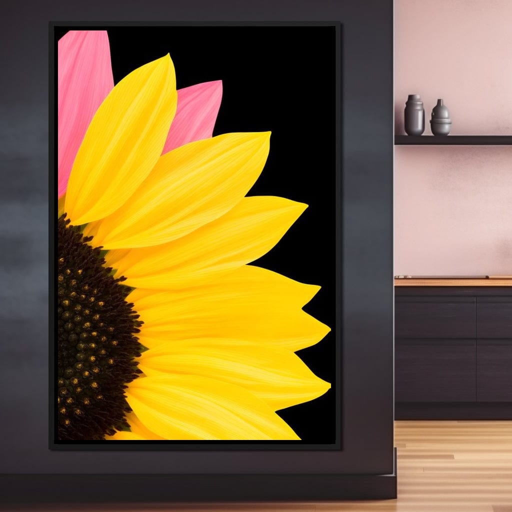 Yellow Sunlit Petals Canvas Wall Art