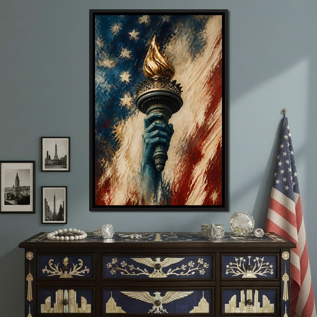 Liberty Igniting The Storm Canvas Wall Art