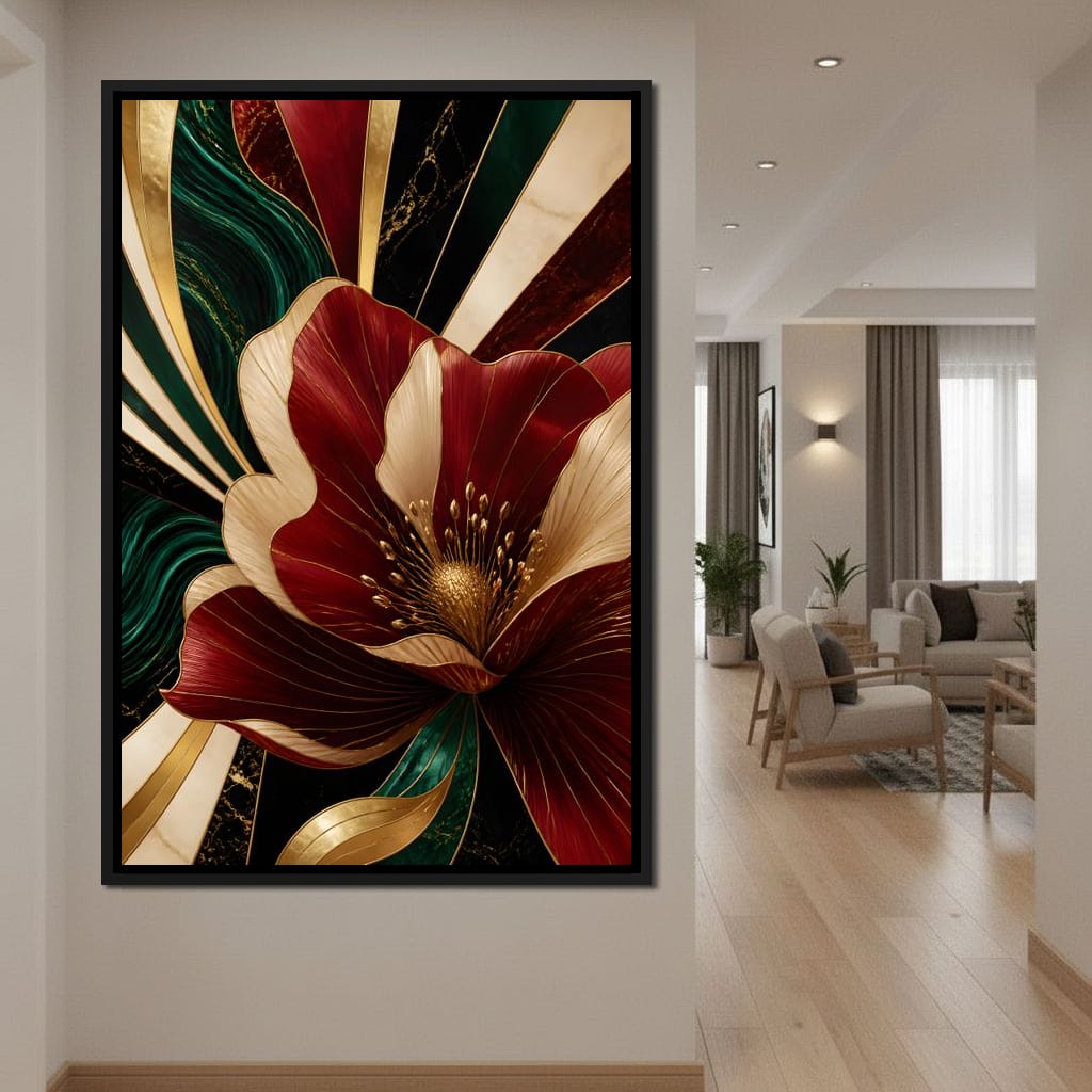 Gilded Petals Of Canvas Wall Art