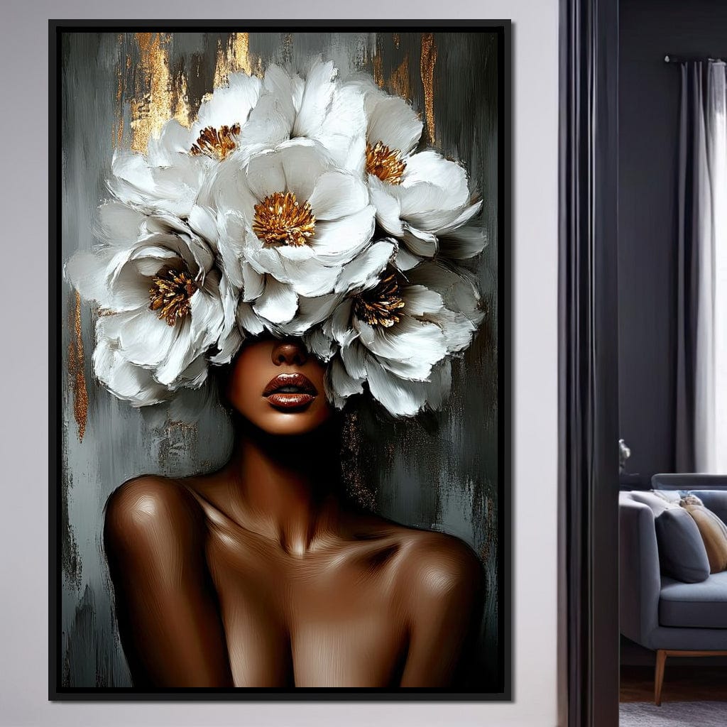 Golden Petals of Grace Canvas Wall Art