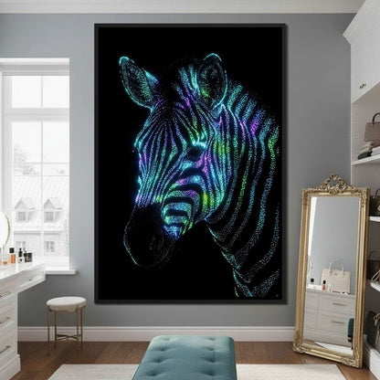 Cosmic Zebra Canvas Wall Art