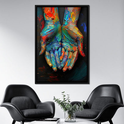 Embrace of Chromatic Hues Canvas Wall Art