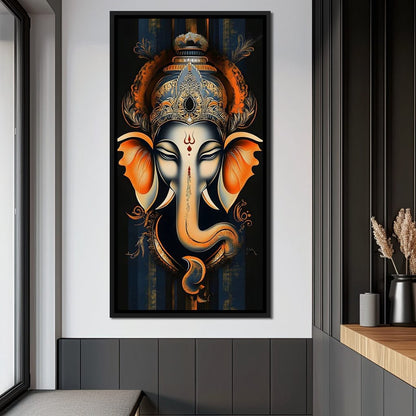 Divine Graceful Ganesha's Blessing Canvas Wall Art