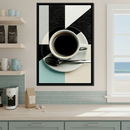 Geometric Morning Ritual Composition Canvas Wall Art