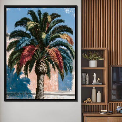 Painted Palms Under Southern Light Canvas Wall Art