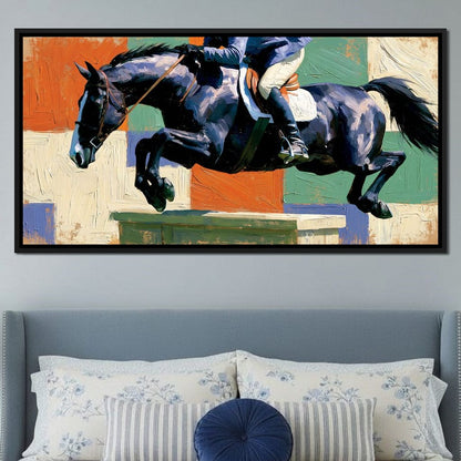 Galloping Through Fields of Color Canvas Wall Art