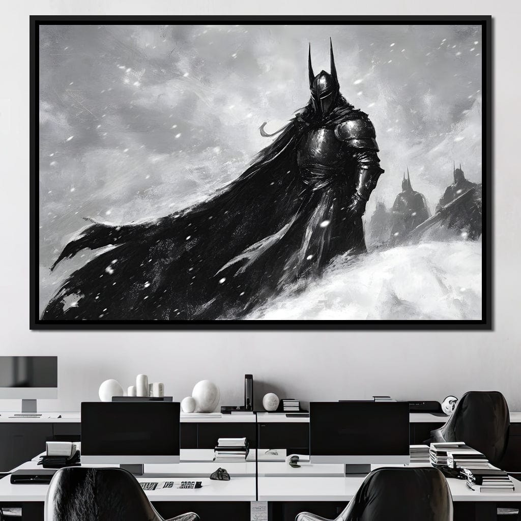 Knight of Winter Shadows Canvas Wall Art
