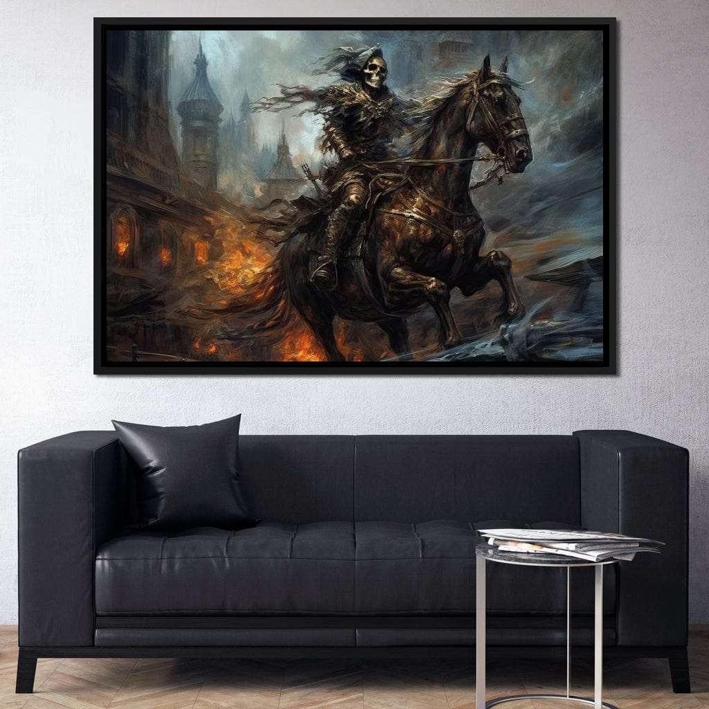 Skeleton Knight Canvas Wall Art