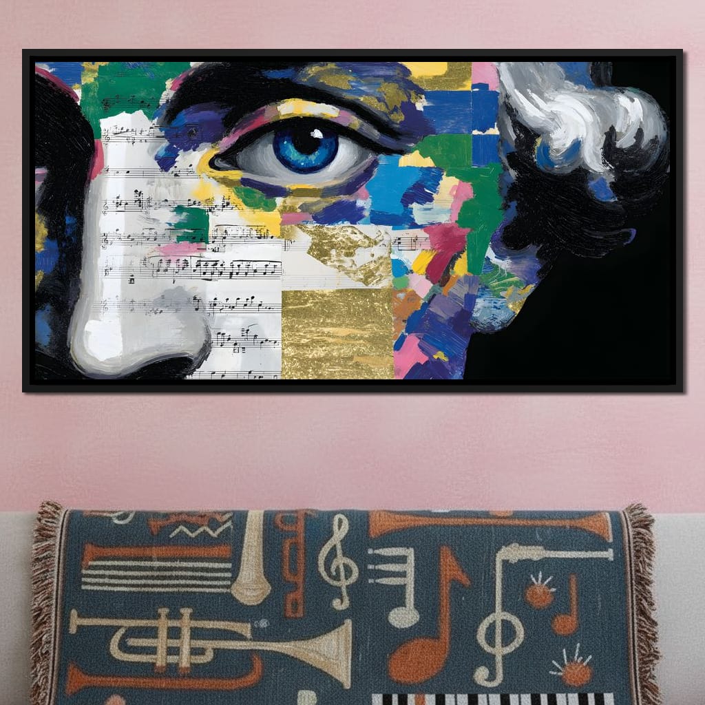 Blue Eye Music Mosaic Canvas Wall Art