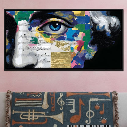 Blue Eye Music Mosaic Canvas Wall Art