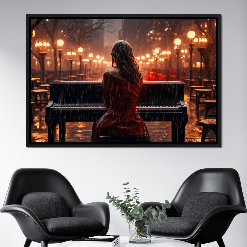 Piano Songbird Canvas Wall Art