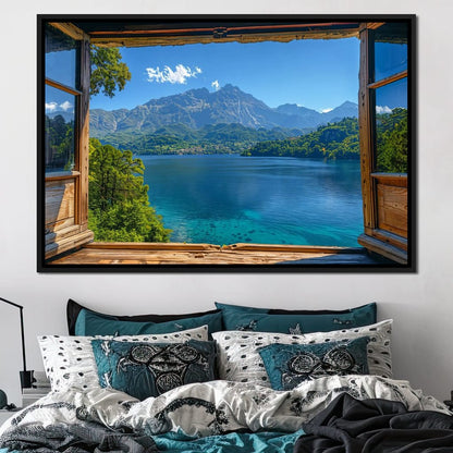Lakeside Serenity Vista Canvas Wall Art