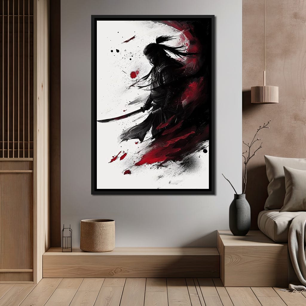 Samurai Chaos Canvas Wall Art