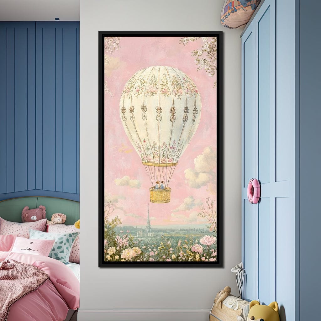 Whimsical Ballad of Airborne Dreams Canvas Wall Art