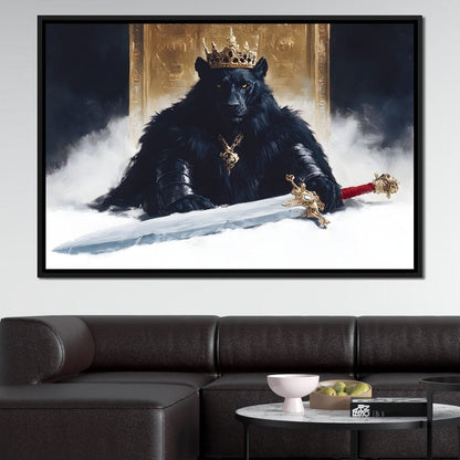 Sovereign Panther Knight Canvas Wall Art