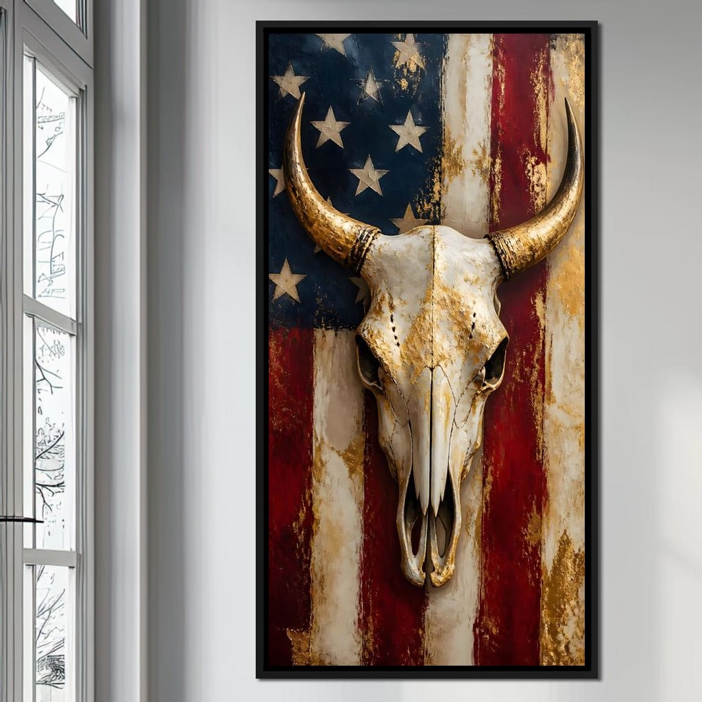 Gilded Horns Of The Republic Canvas Wall Art