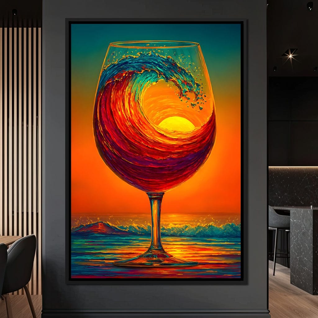 Sunlit Wave Enchantment Canvas Wall Art