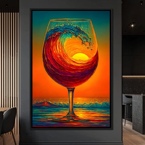 Sunlit Wave Enchantment Canvas Wall Art
