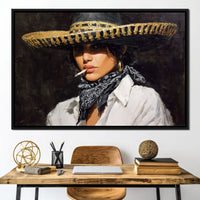 Smoky Bandit Hat Portrait Canvas Wall Art