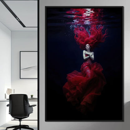 Crimson Depths Canvas Wall Art