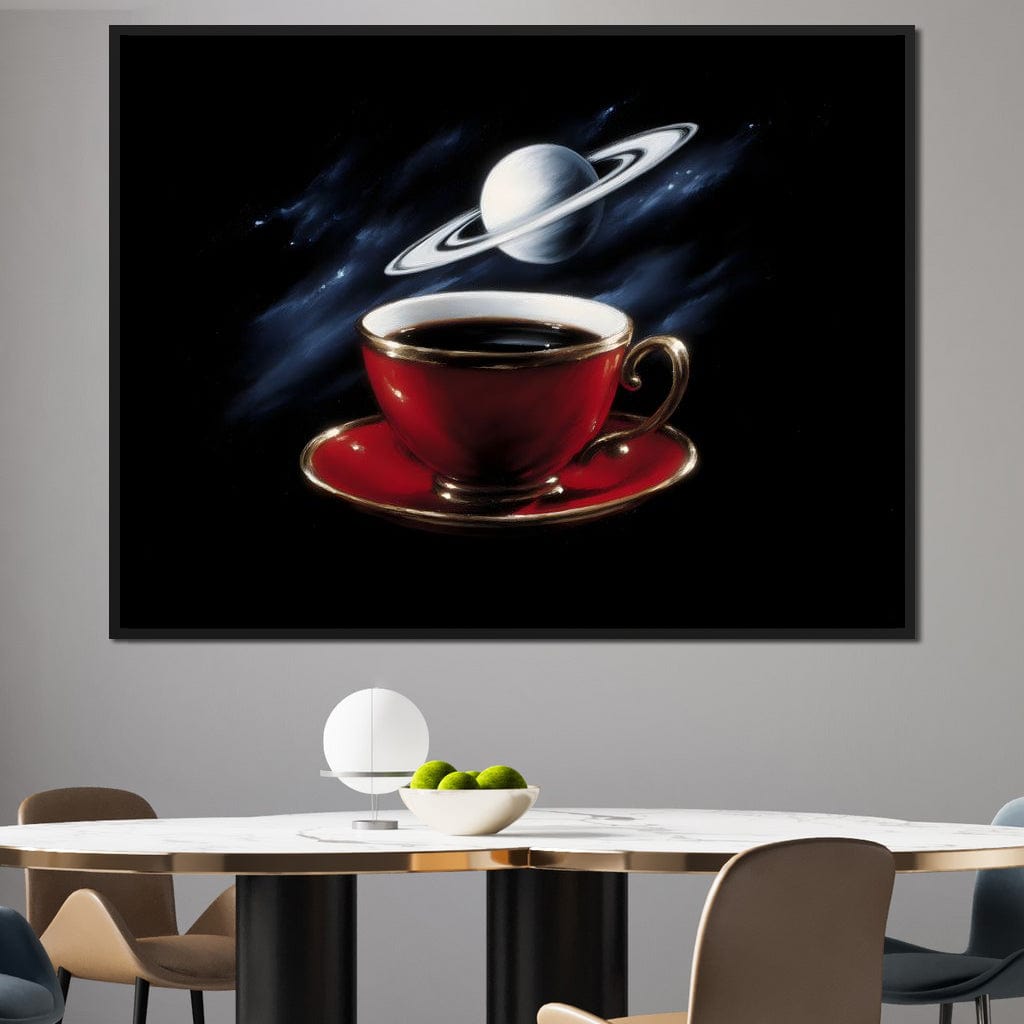 Planetary Coffee Dreamscape Canvas Wall Art