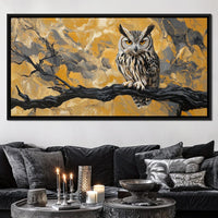 Majestic Owl Essence of Autumn Canvas Wall Art