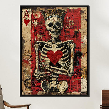 Romantic Skeleton 2 Canvas Wall Art