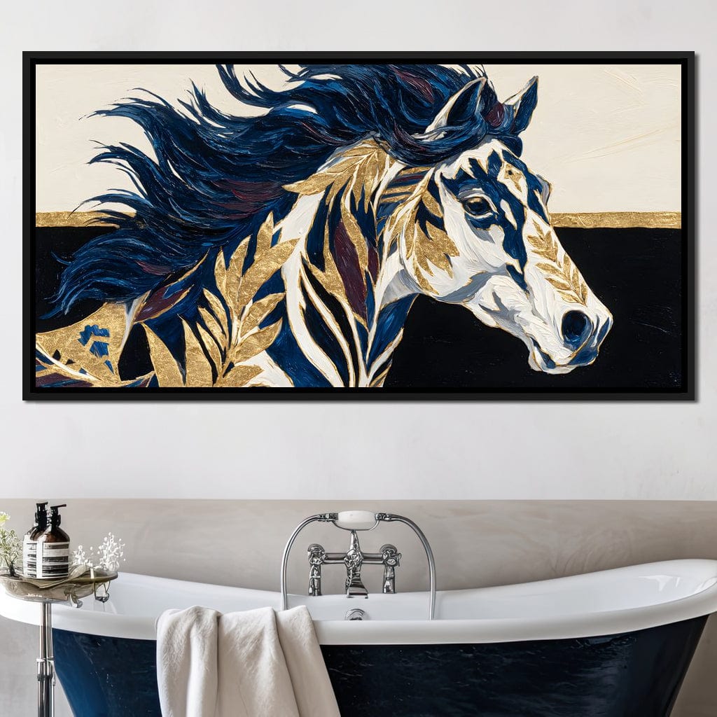 Galloping Midnight Majesty Canvas Wall Art
