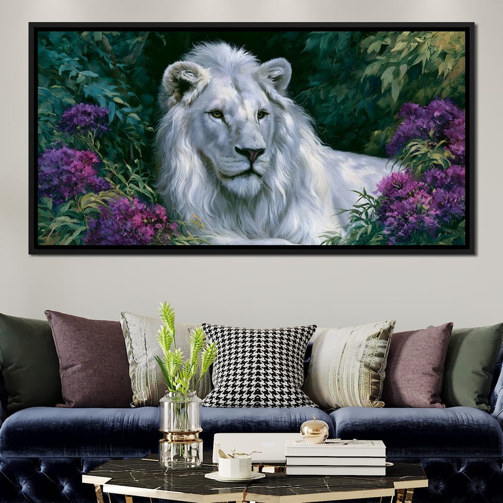 Noble Sovereign Lion Canvas Wall Art