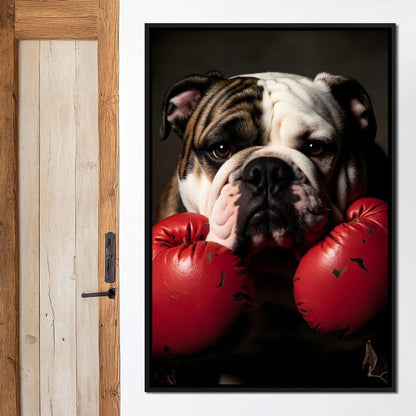 Bulldog Pugilist Canvas Wall Art