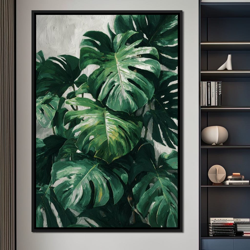 Monstera Garden Stillness Canvas Wall Art