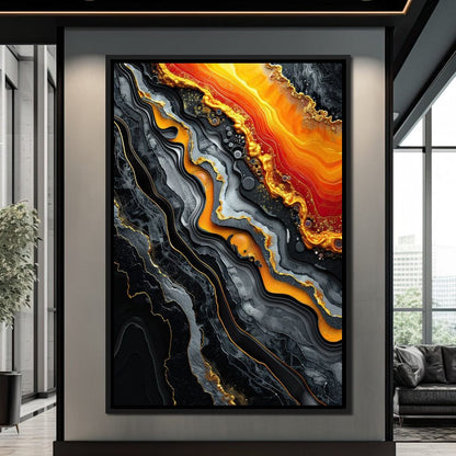 Magmatic Flux Convergence Canvas Wall Art
