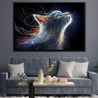 Whiskers of Celestial Flame Canvas Wall Art