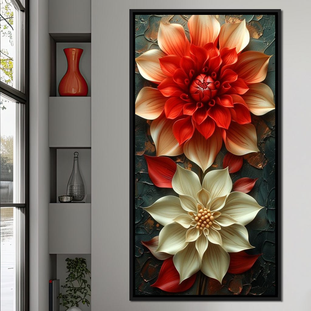 Autumnal Bloom Symphony Canvas Wall Art