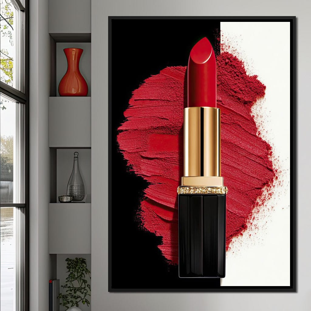 Velvet Lipstick Burst Canvas Wall Art