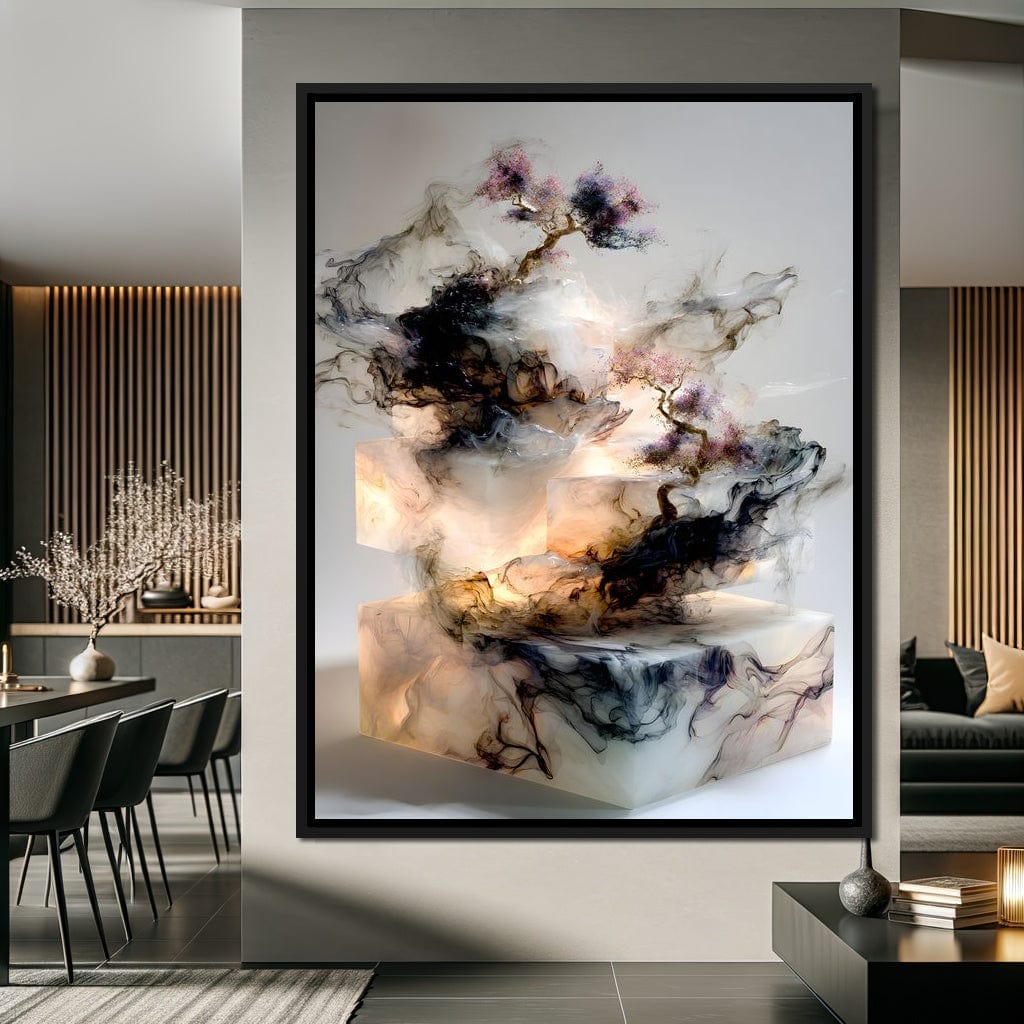 Celestial Bonsai Ascension Canvas Wall Art