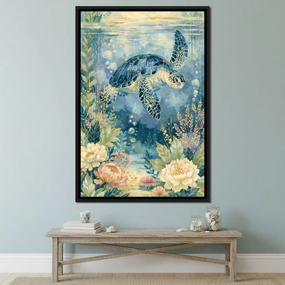 Silent Passage Through The Deep Sea Canvas Wall Art