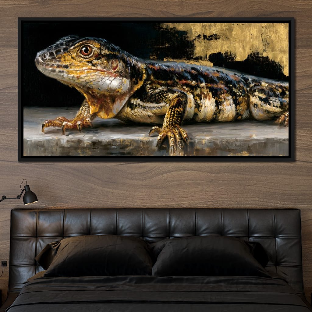 Ancient Scales Upon Gilded Ground Canvas Wall Art