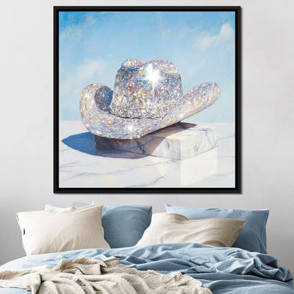 Glistening Cowboy Hat Canvas Wall Art