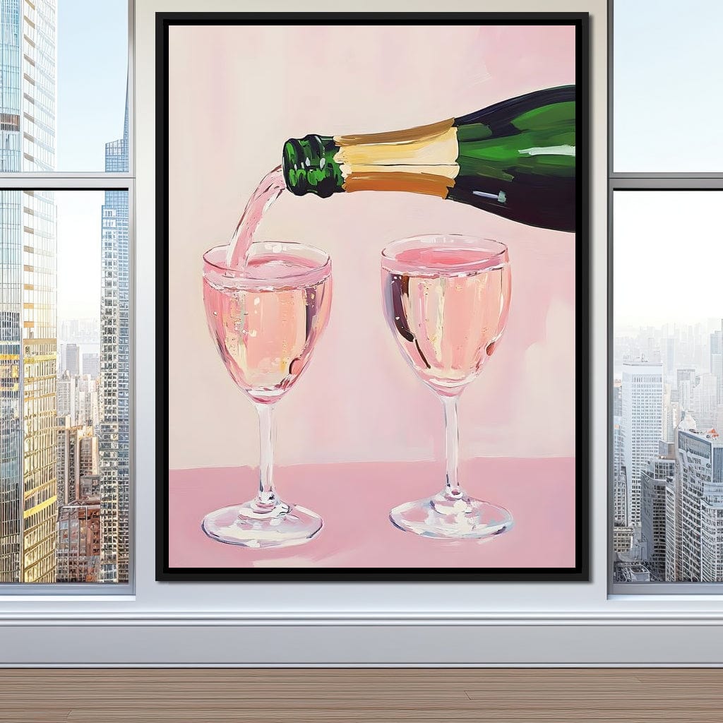 I Only Drink Champagne Canvas Wall Art