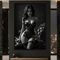 Obsidienne Noir - The Velvet Eclipse Canvas Wall Art