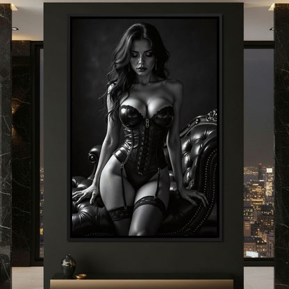 Obsidienne Noir - The Velvet Eclipse Canvas Wall Art