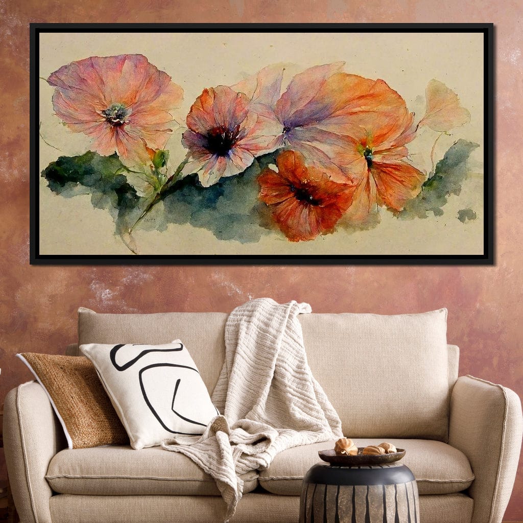 Watercolor Flowers Canvas Wall Art