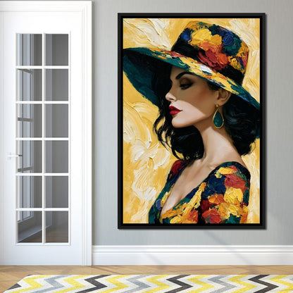 Golden Hour Couture Portrait Canvas Wall Art