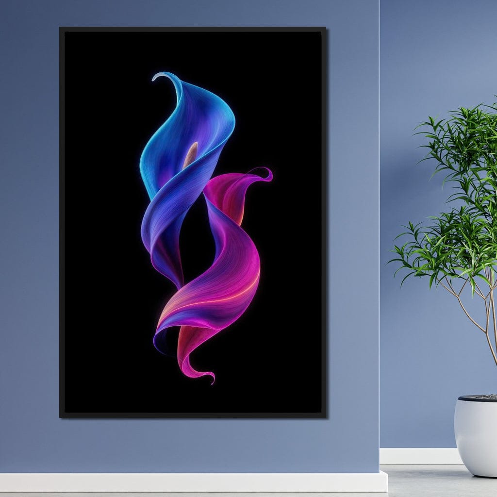 Cosmic Petal Helix Canvas Wall Art