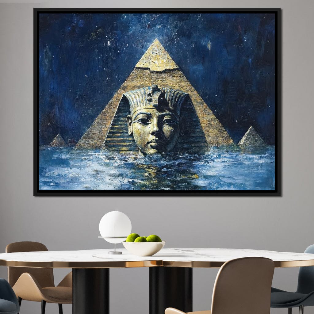 Pharaoh's Timeless Reflection Canvas Wall Art